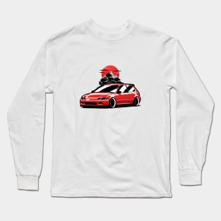 Red Civic Gen5 JDM Long Sleeve T-Shirt